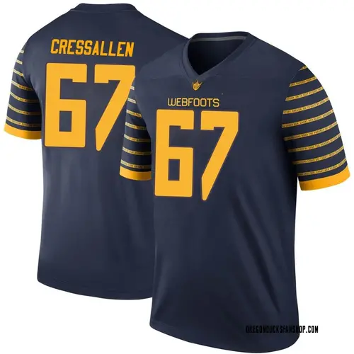 Men's Nike Beau CressAllen Oregon Ducks Legend Navy Football College Jersey
