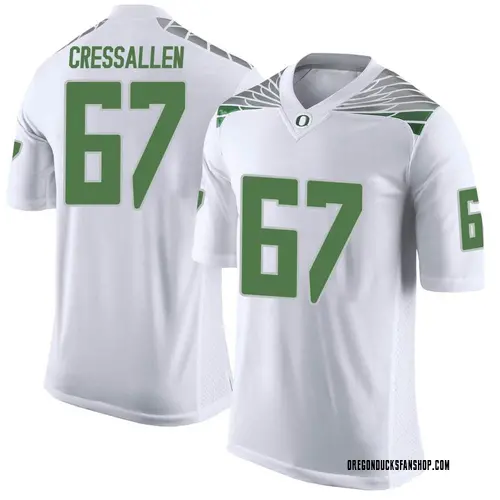 Men's Nike Beau CressAllen Oregon Ducks Limited White Football College Jersey