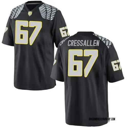 Men's Nike Beau CressAllen Oregon Ducks Replica Black Football College Jersey