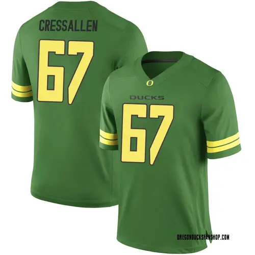 Men's Nike Beau CressAllen Oregon Ducks Replica Green Football College Jersey