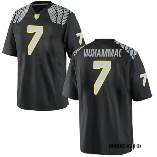 Men's Nike Jabbar Muhammad Oregon Ducks Game Black Football College Jersey