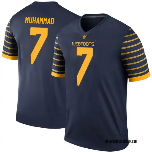Men's Nike Jabbar Muhammad Oregon Ducks Legend Navy Football College Jersey
