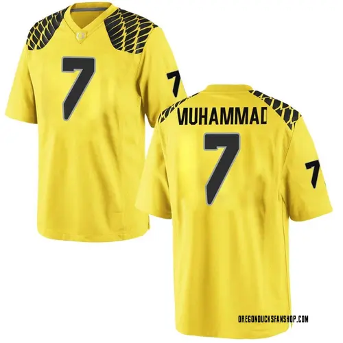 Men's Nike Jabbar Muhammad Oregon Ducks Replica Gold Football College Jersey