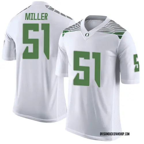 Men's Nike Jonah Miller Oregon Ducks Limited White Football College Jersey