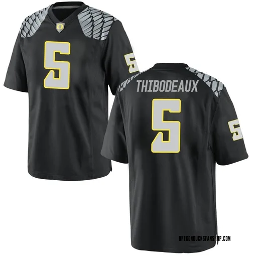Men's Nike Kayvon Thibodeaux Oregon Ducks Game Black Football College Jersey
