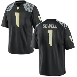 Men's Nike Noah Sewell Oregon Ducks Replica Black Football College Jersey