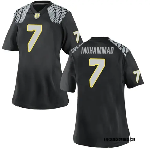 Women's Nike Jabbar Muhammad Oregon Ducks Game Black Football College Jersey