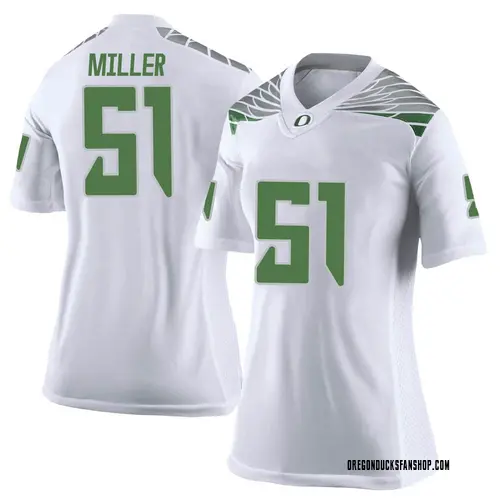 Women's Nike Jonah Miller Oregon Ducks Limited White Football College Jersey