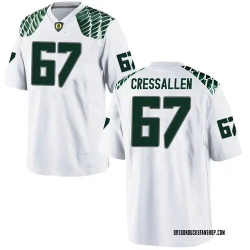 Youth Nike Beau CressAllen Oregon Ducks Replica White Football College Jersey