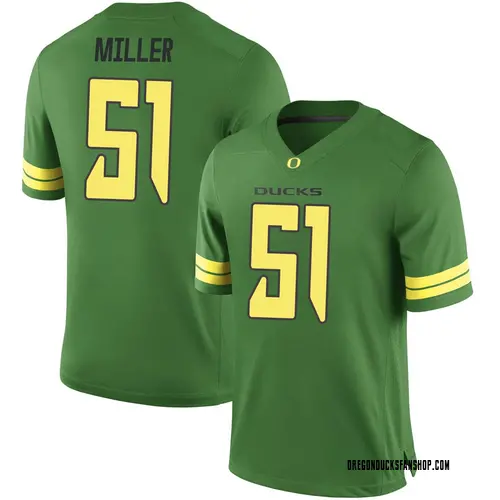 Youth Nike Jonah Miller Oregon Ducks Replica Green Football College Jersey